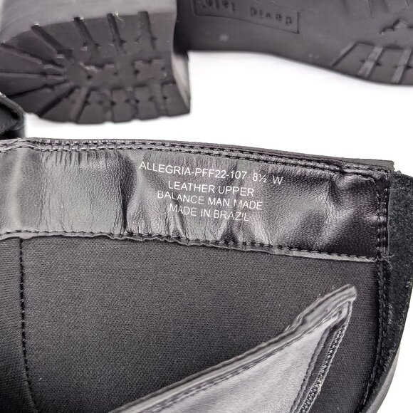 David Tate Wmn Allegria Black Leather Wide Calf Riding Stretch Tall Boots sz 8.5 - Picture 9 of 9